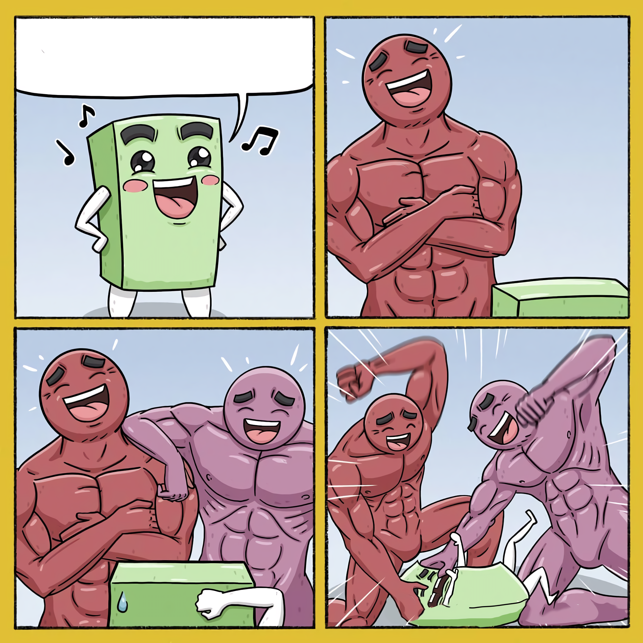 Two muscular guys beating box Meme Template | Insider Memes | Viral ...