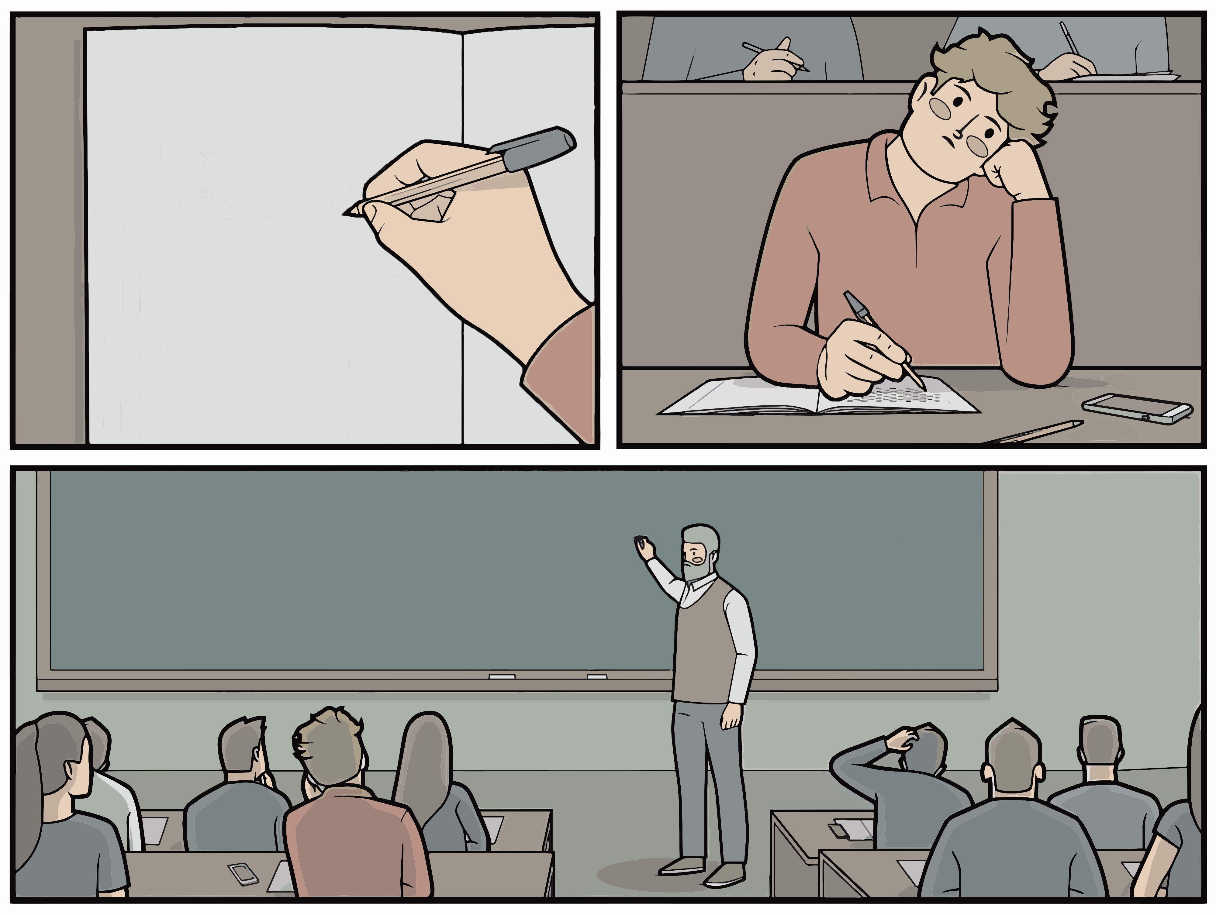 Gudim teacher copying own notes