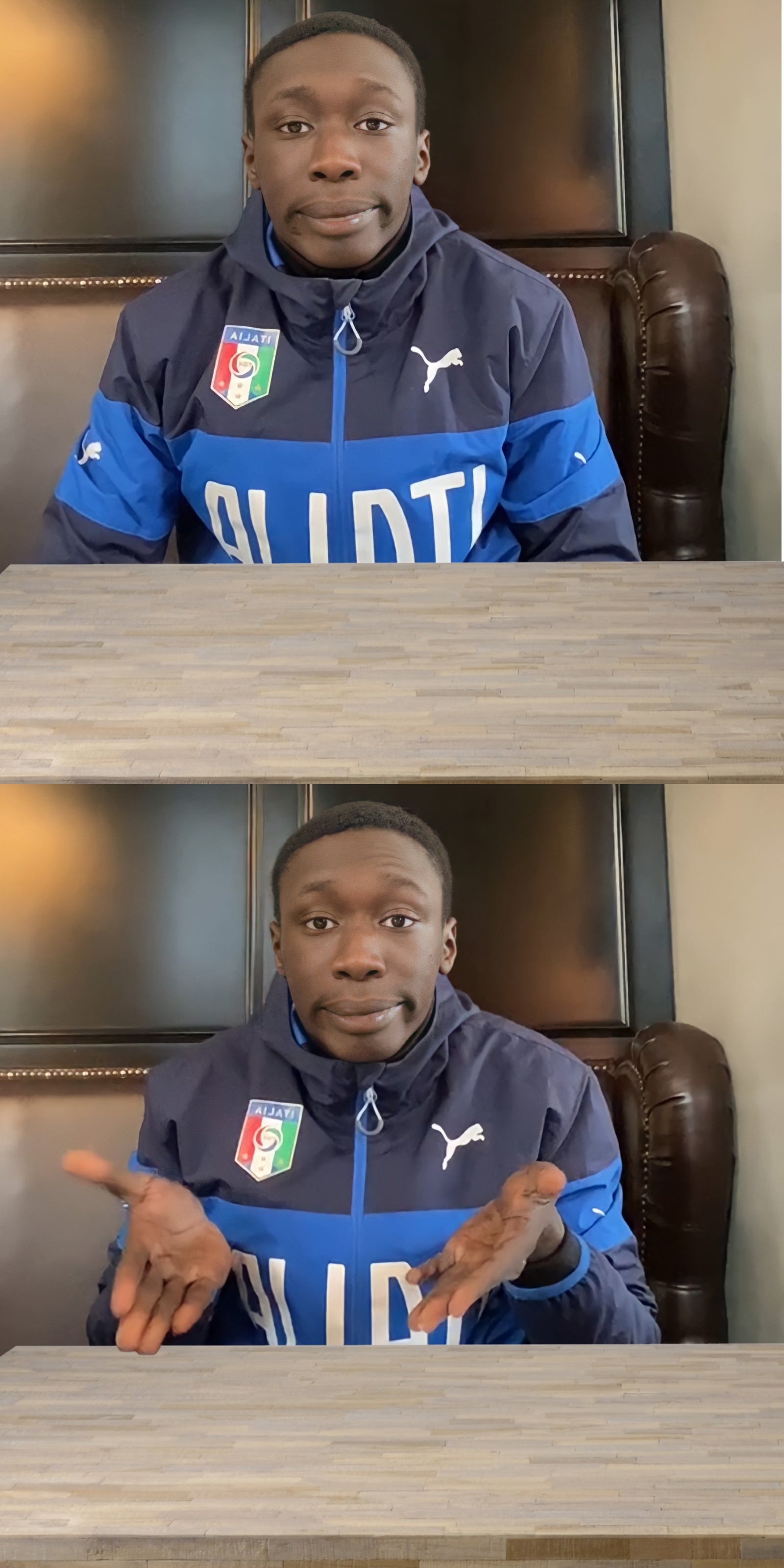 Khaby Lame hands gesture