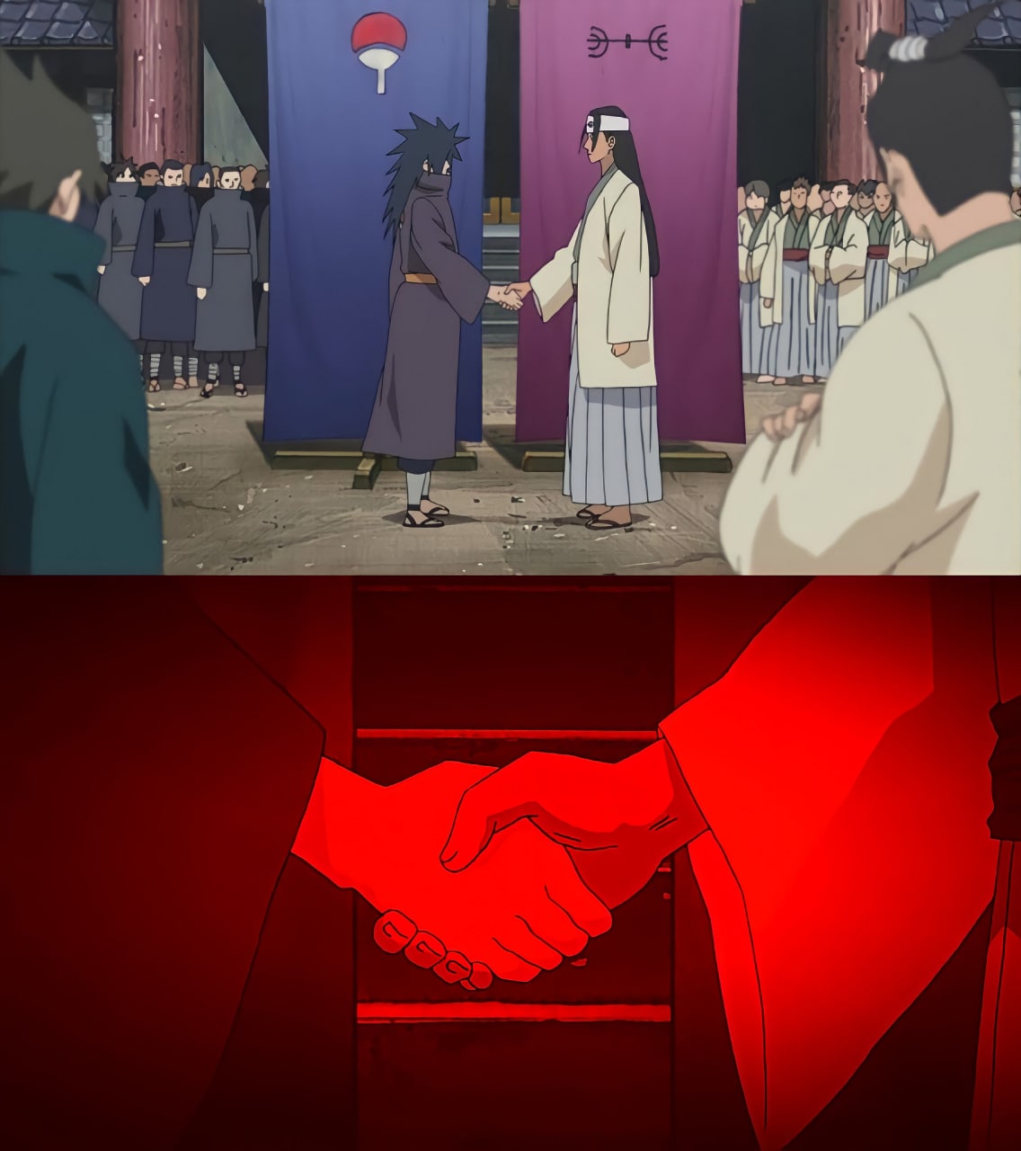 Naruto handshake red filter