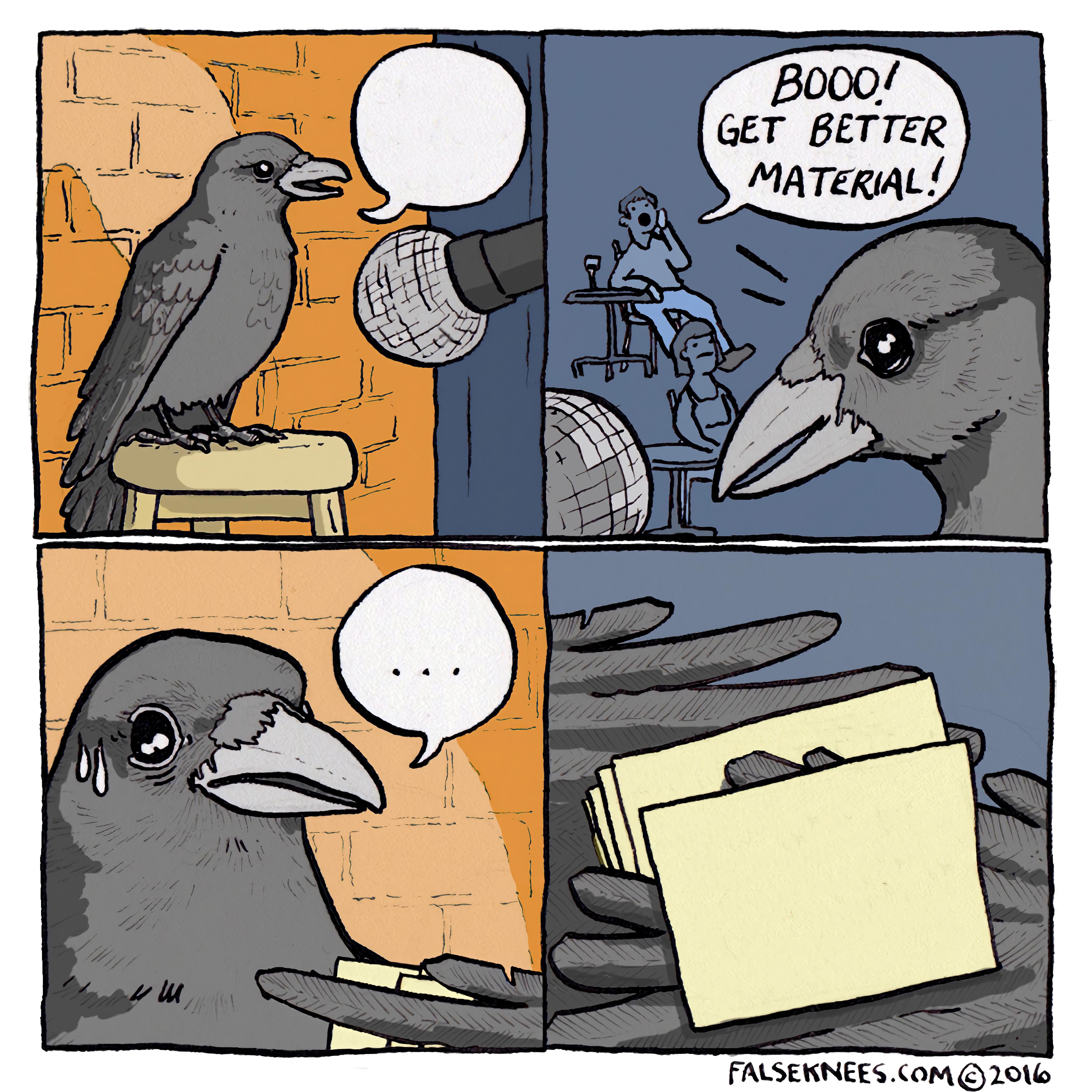 Crow get better material