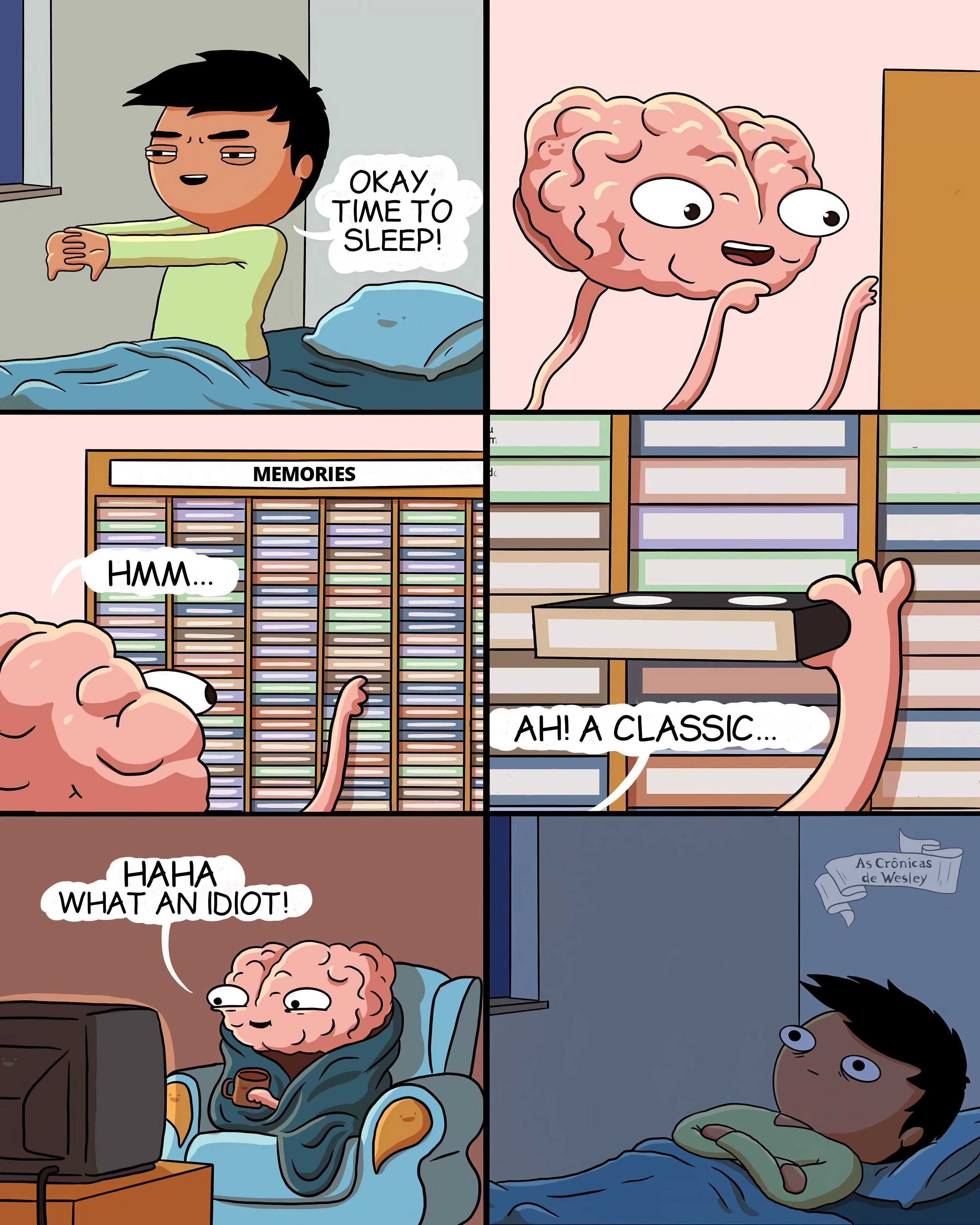 Brain choosing embarrassing memory