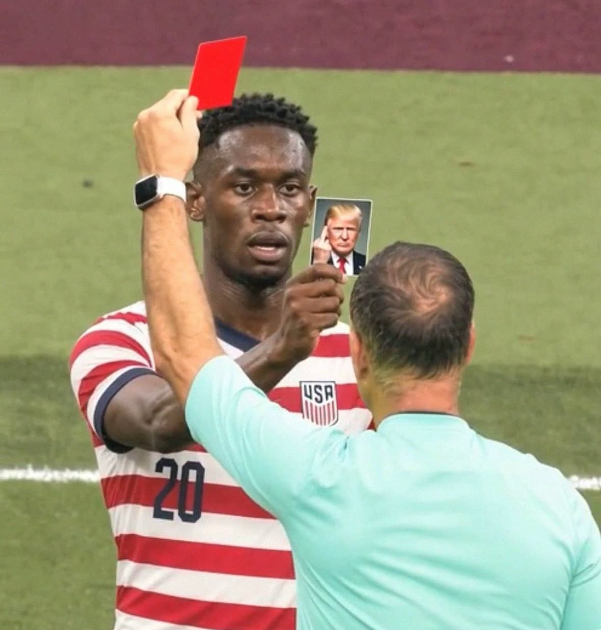 Balogun Red Card Trump