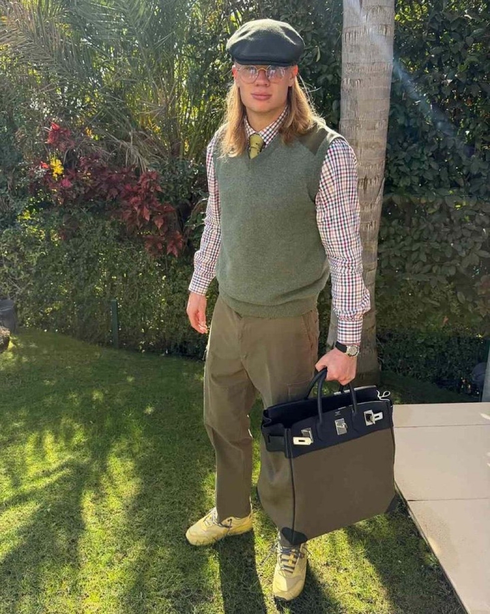 Erling Haaland Norway Player Dressed as Nerd