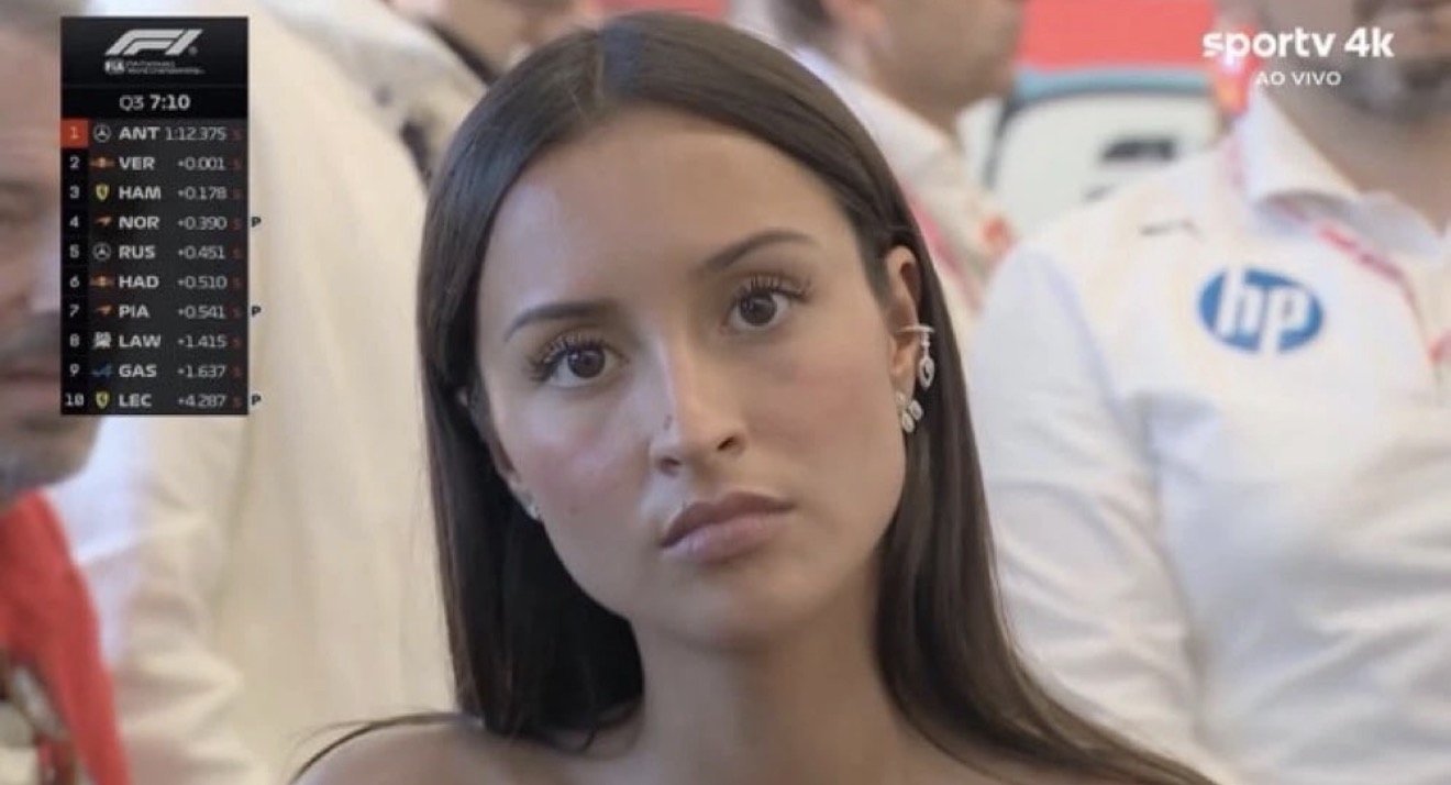 Woman staring into camera